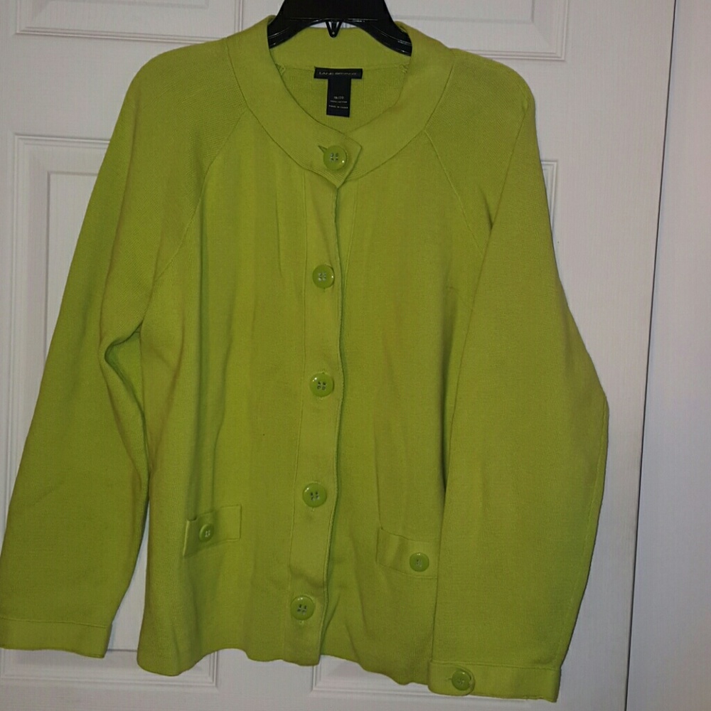 COPY - LANE BRYANT LIME GREEN CARDIGAN *LIKE NEW*